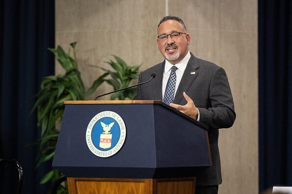 Education Secretary Miguel Cardona is in hot water after misquoting late President Ronald Reagan regarding government interference in the lives of Americans.