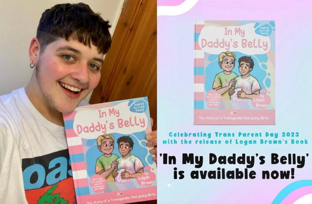 Transgender-identifying LGBT Logan Brown, who was featured on the cover of Glamour UK earlier this year, released a children's book titled "In My Daddy's Belly" on Nov. 1, and the book already has multiple negative reviews.