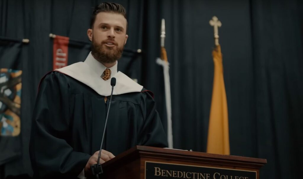 Kansas City Chiefs kicker Harrison Butker received significant backlash on social media following his commencement speech at Benedictine College's graduation ceremony, particularly for his comments regarding traditional family values.