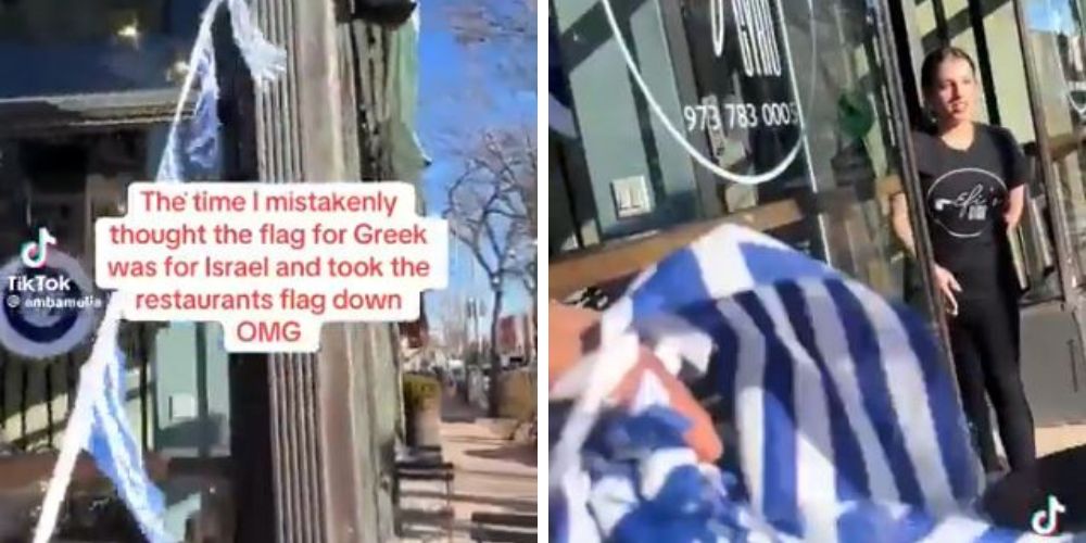 TikToker Arrested After Tearing Down Greek Flags in New Jersey, Mistaking Them for Israeli Flags